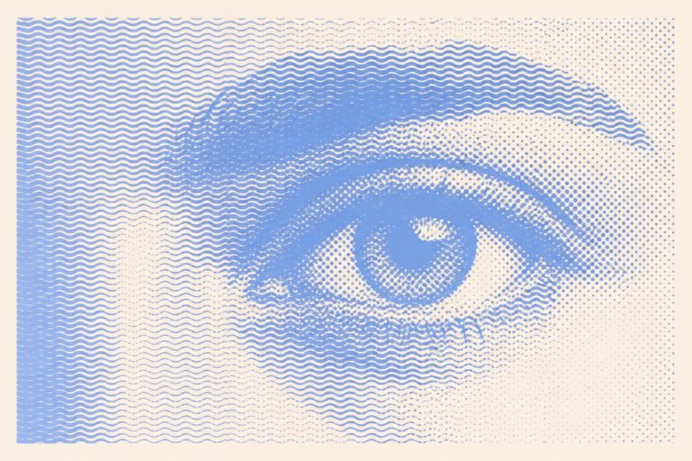 Ilustración de un ojo observando